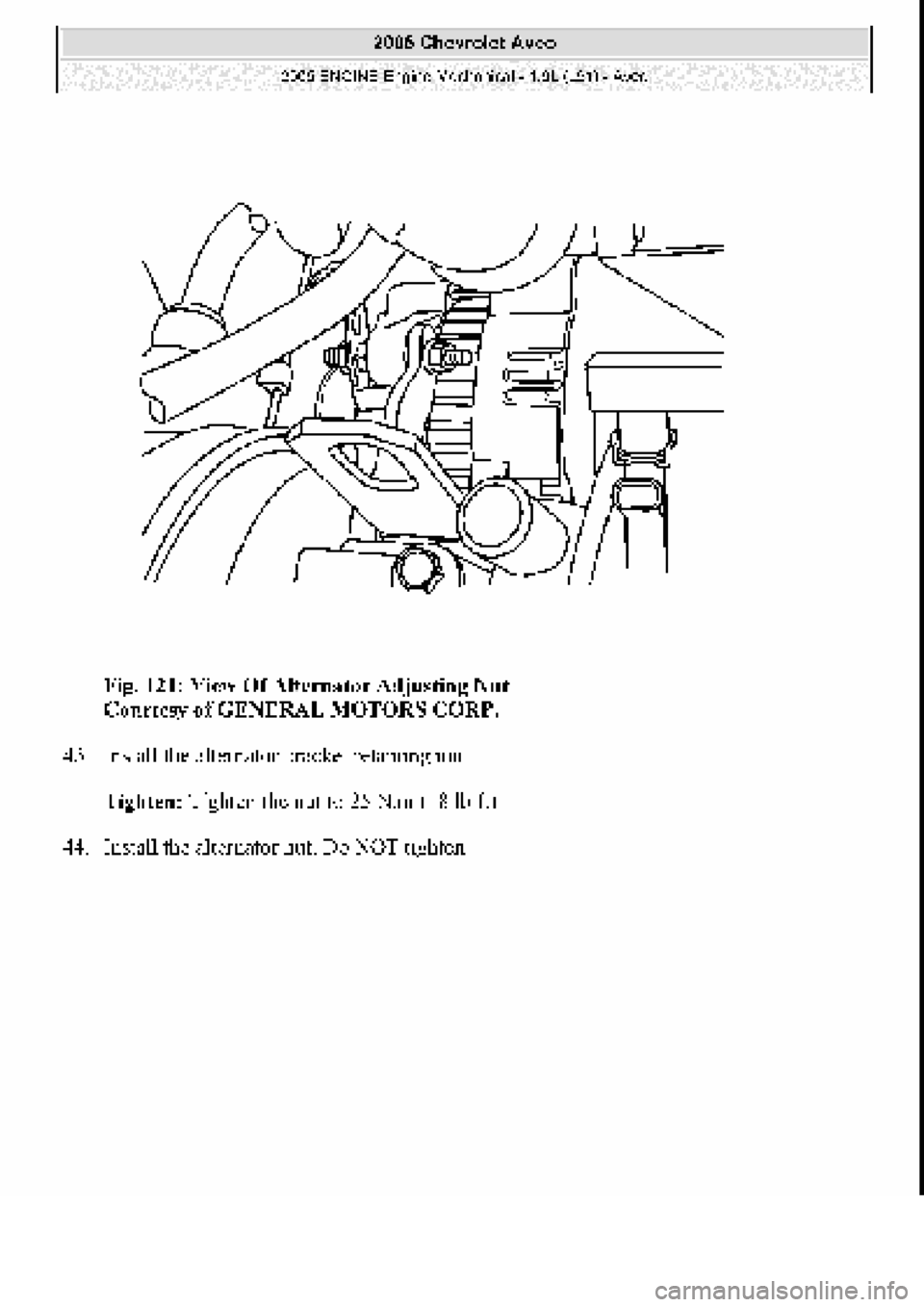 CHEVROLET AVEO 2002  Service Repair Manual 