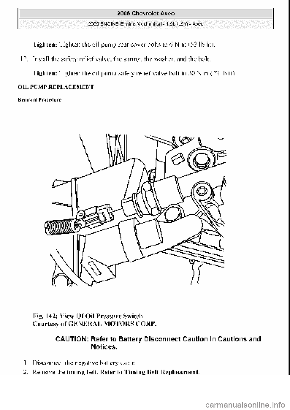 CHEVROLET AVEO 2002  Service Repair Manual 