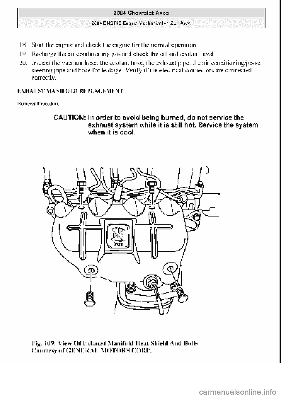 CHEVROLET AVEO 2002  Service Repair Manual 