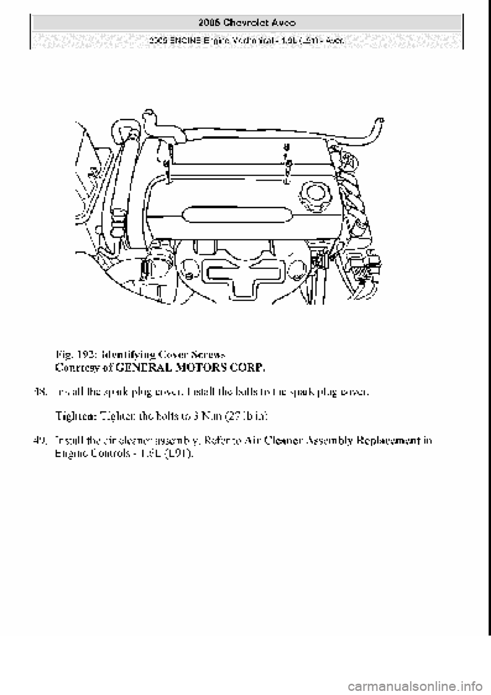 CHEVROLET AVEO 2002  Service Repair Manual 