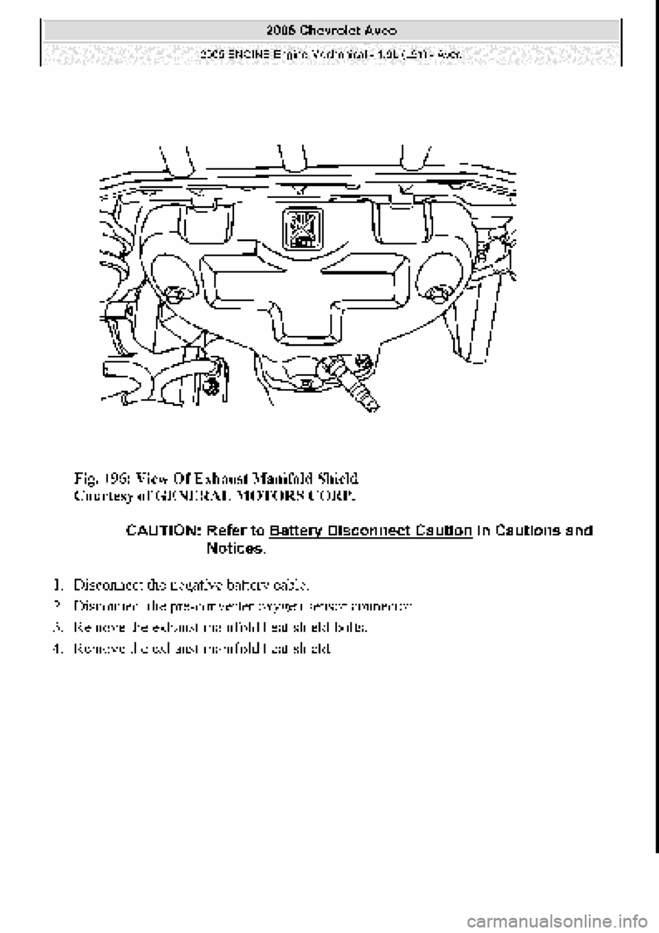 CHEVROLET AVEO 2002  Service Repair Manual 