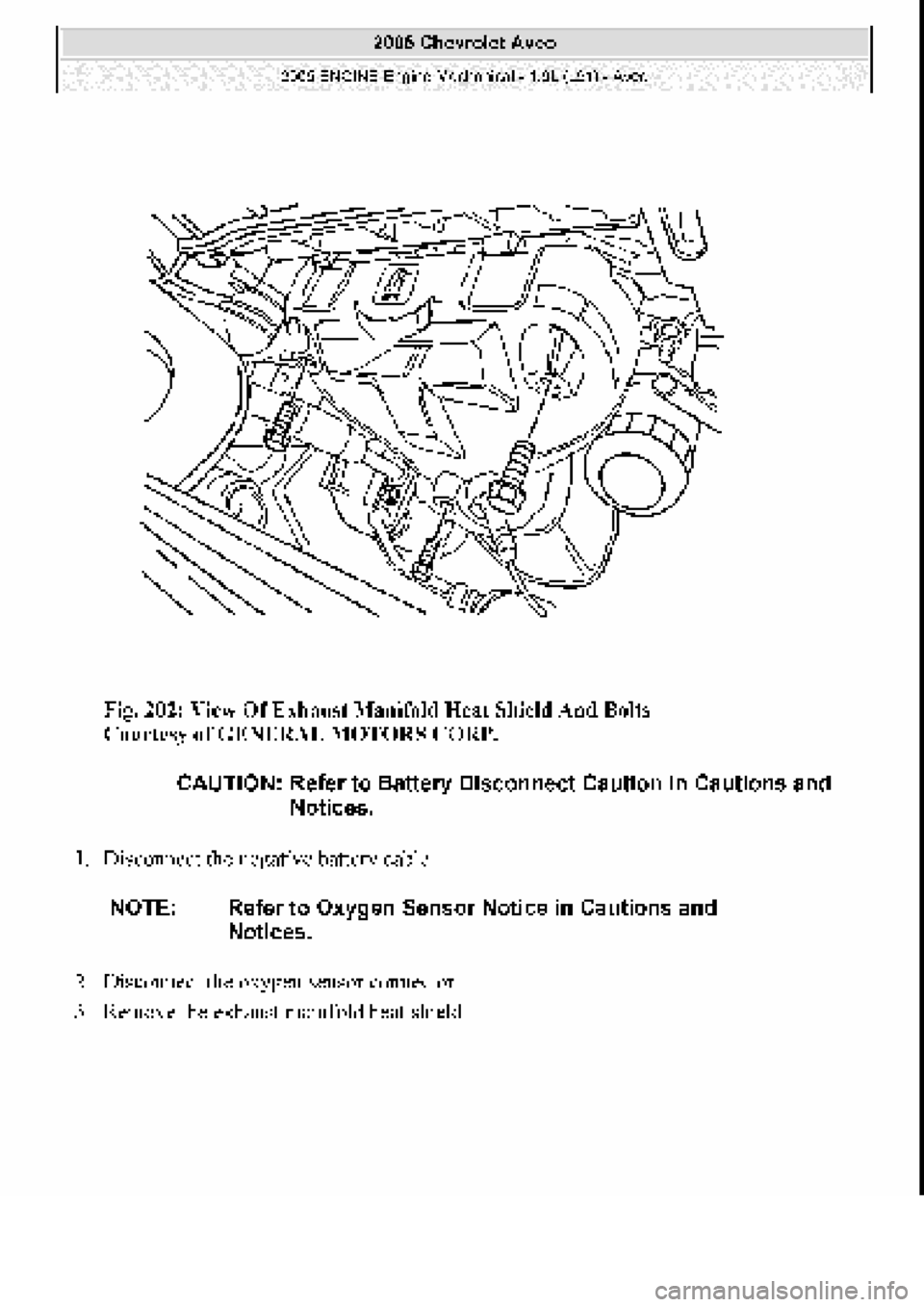 CHEVROLET AVEO 2002  Service Repair Manual 