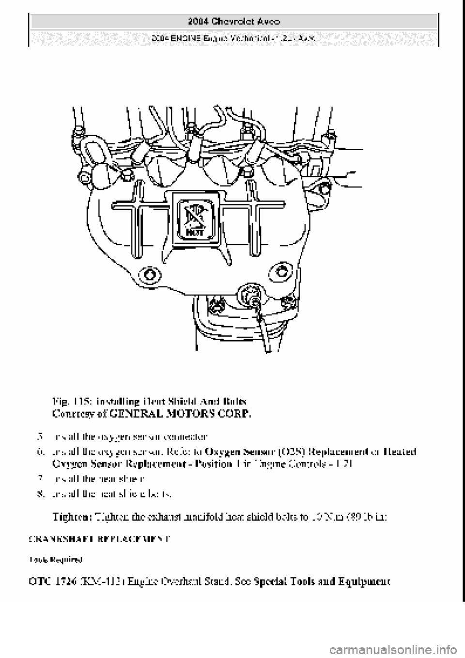 CHEVROLET AVEO 2002  Service Repair Manual 