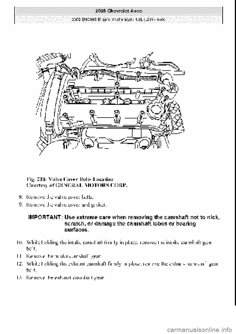 CHEVROLET AVEO 2002  Service Repair Manual 