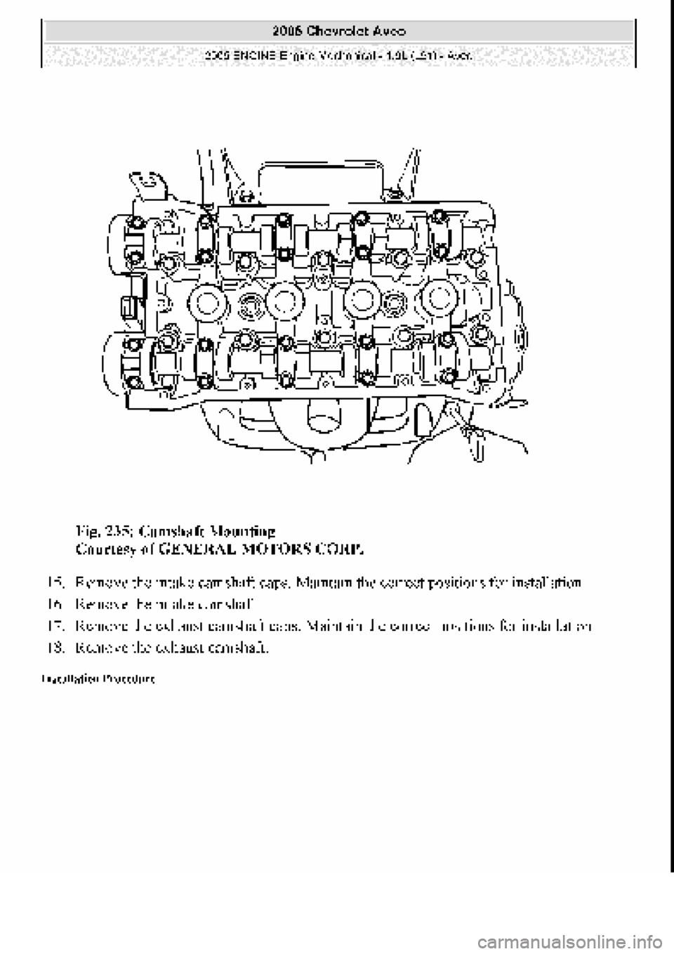 CHEVROLET AVEO 2002  Service Repair Manual 