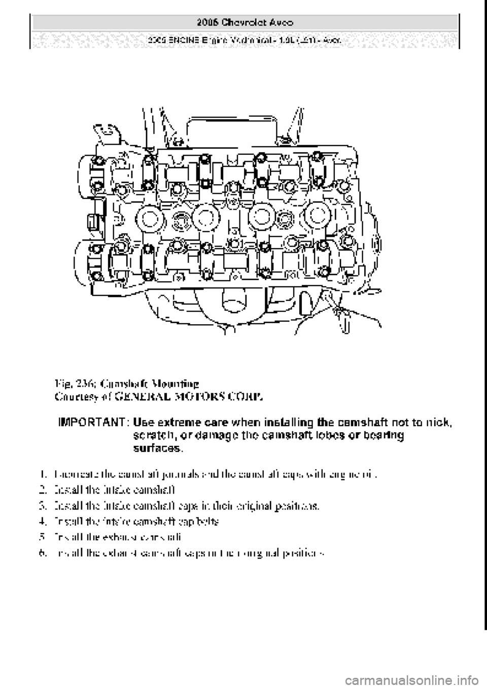 CHEVROLET AVEO 2002  Service Repair Manual 