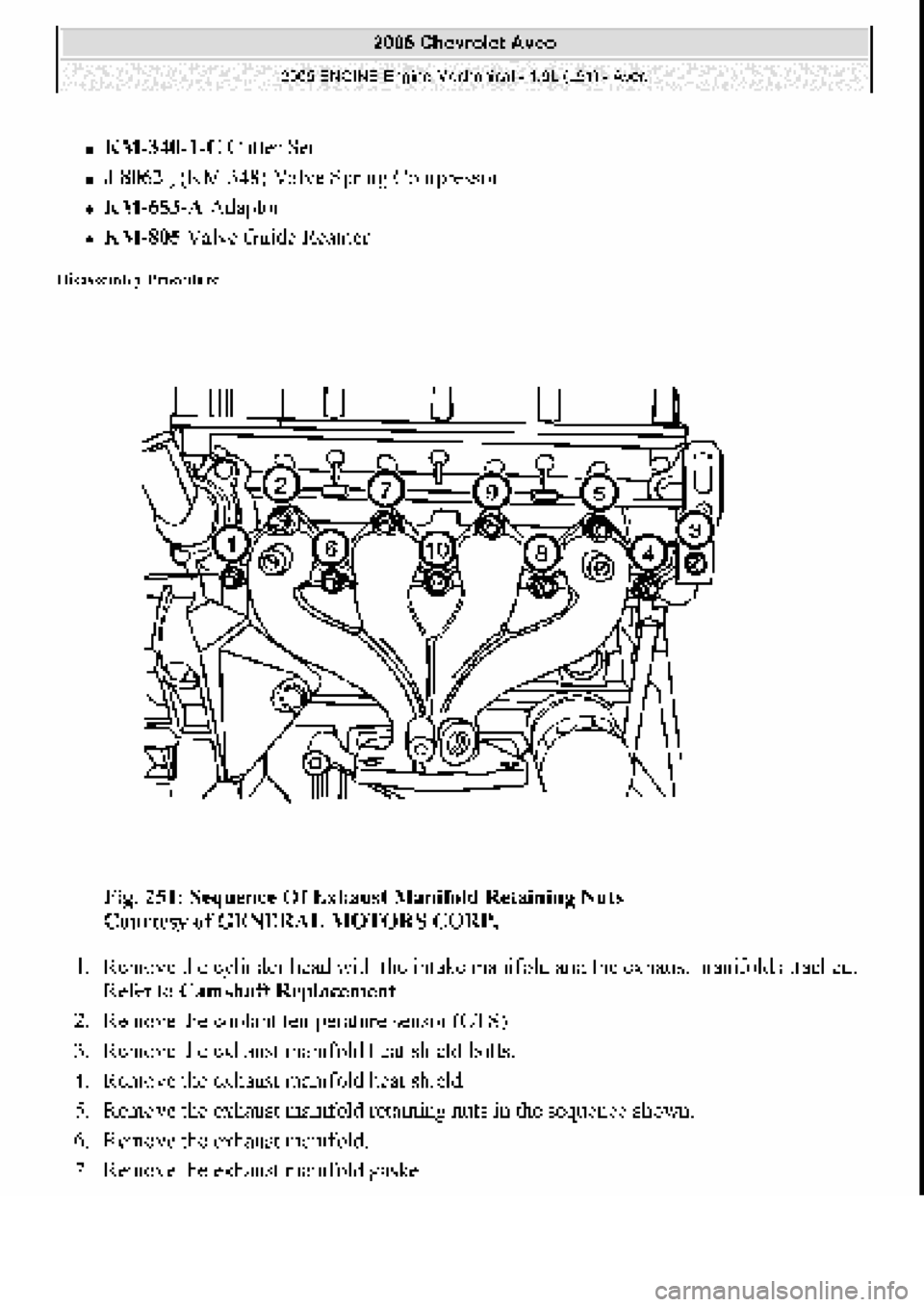 CHEVROLET AVEO 2002  Service Repair Manual 