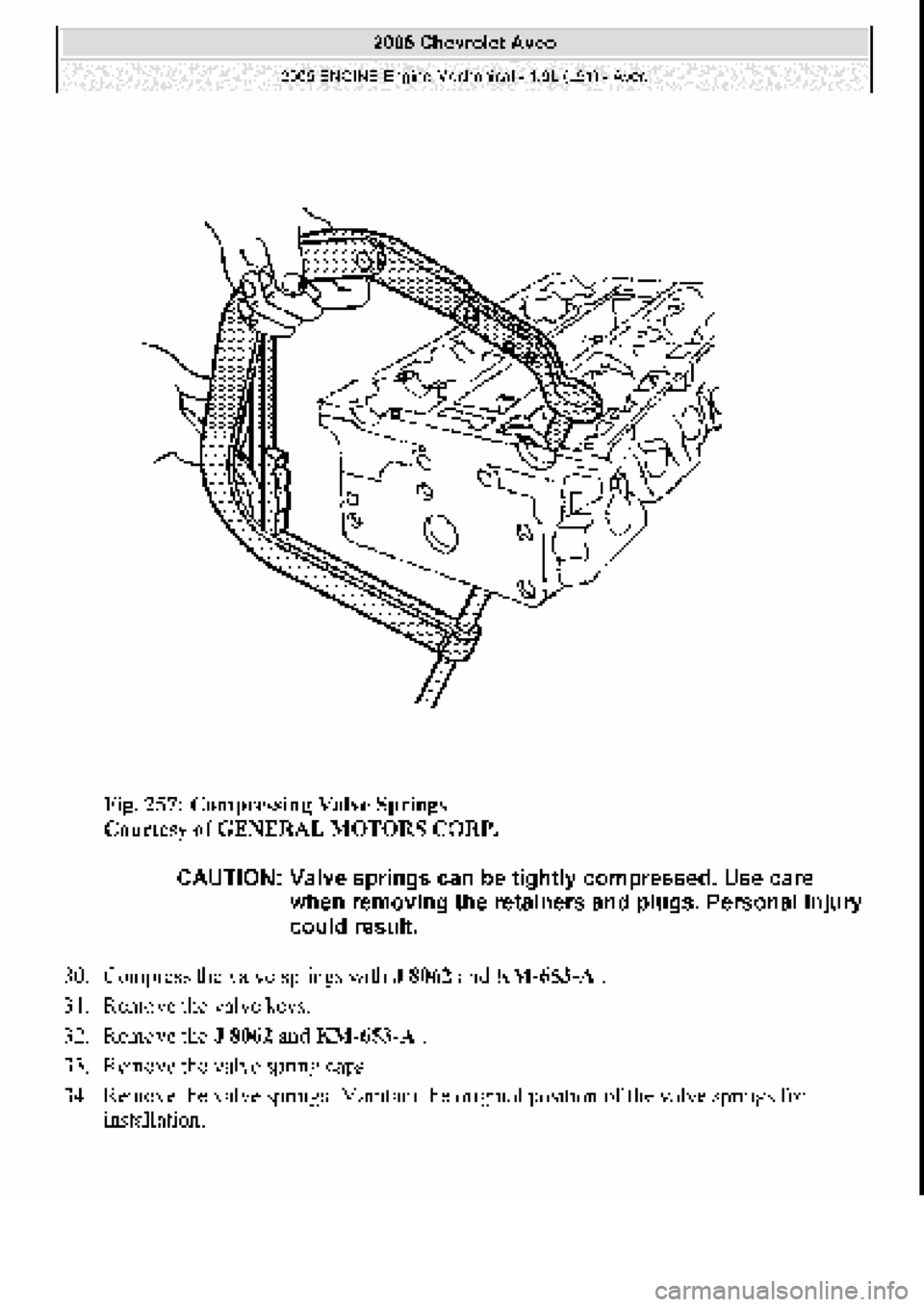 CHEVROLET AVEO 2002  Service Repair Manual 