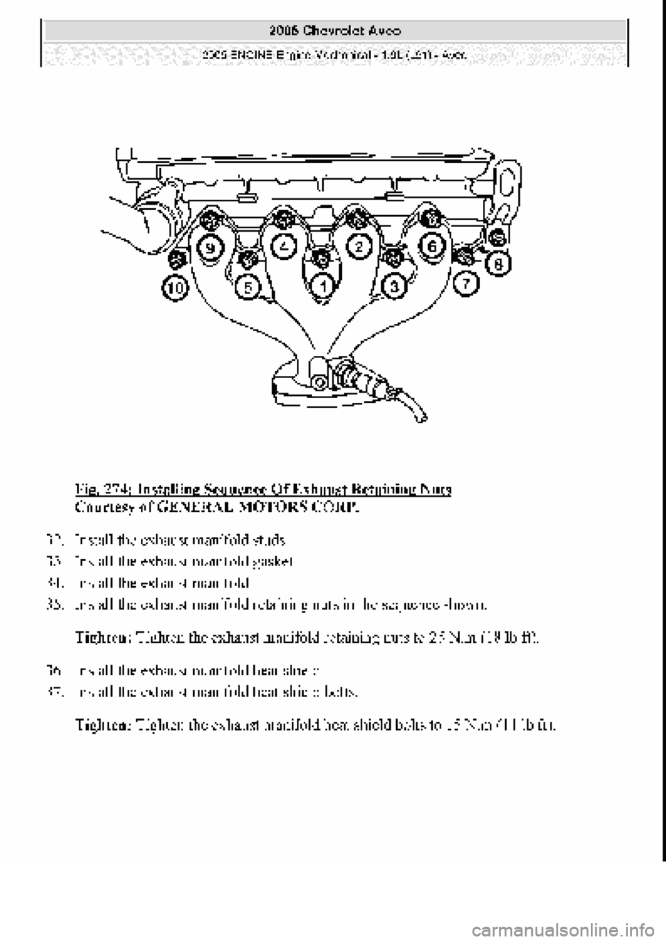 CHEVROLET AVEO 2002  Service Repair Manual 