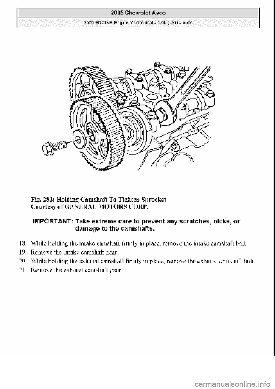 CHEVROLET AVEO 2002  Service Repair Manual 