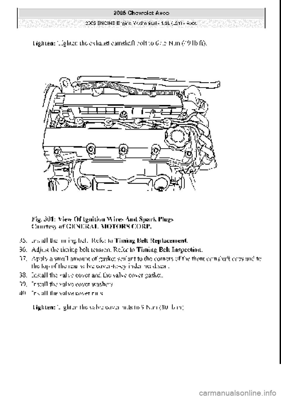 CHEVROLET AVEO 2002  Service Repair Manual 