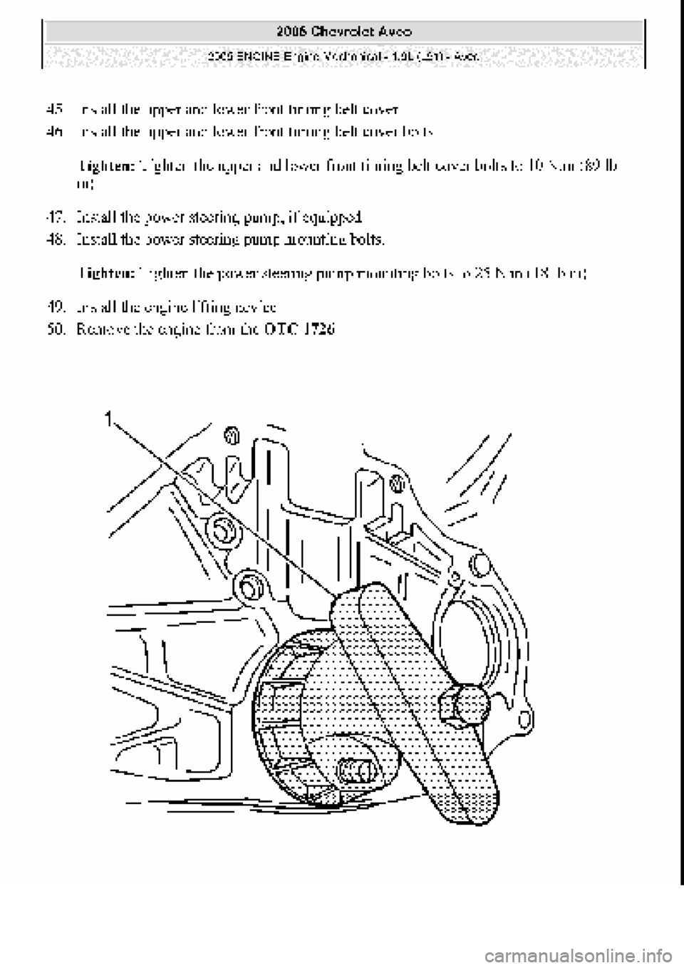 CHEVROLET AVEO 2002  Service Repair Manual 