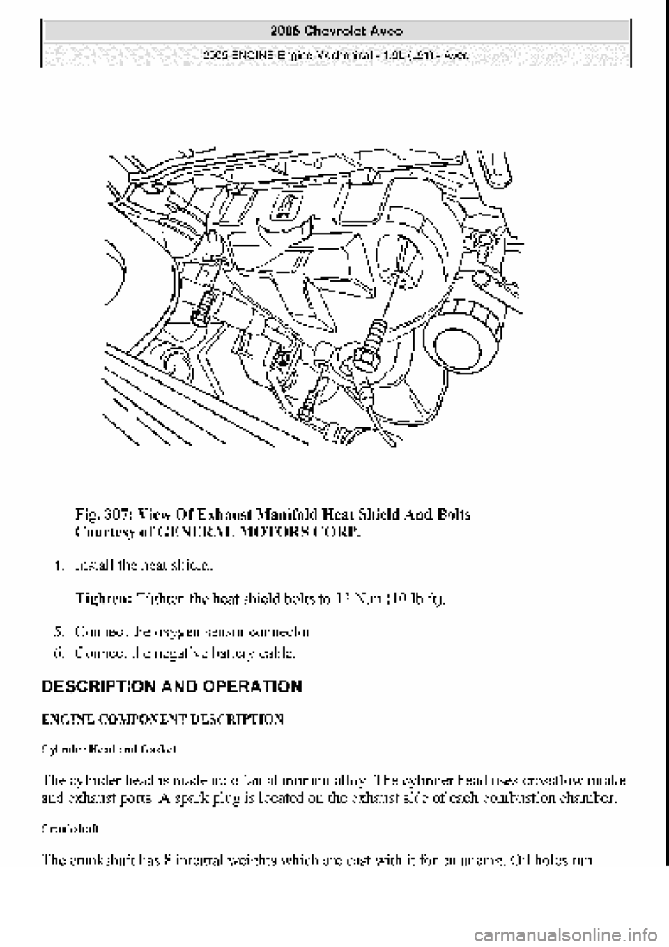 CHEVROLET AVEO 2002  Service Repair Manual 