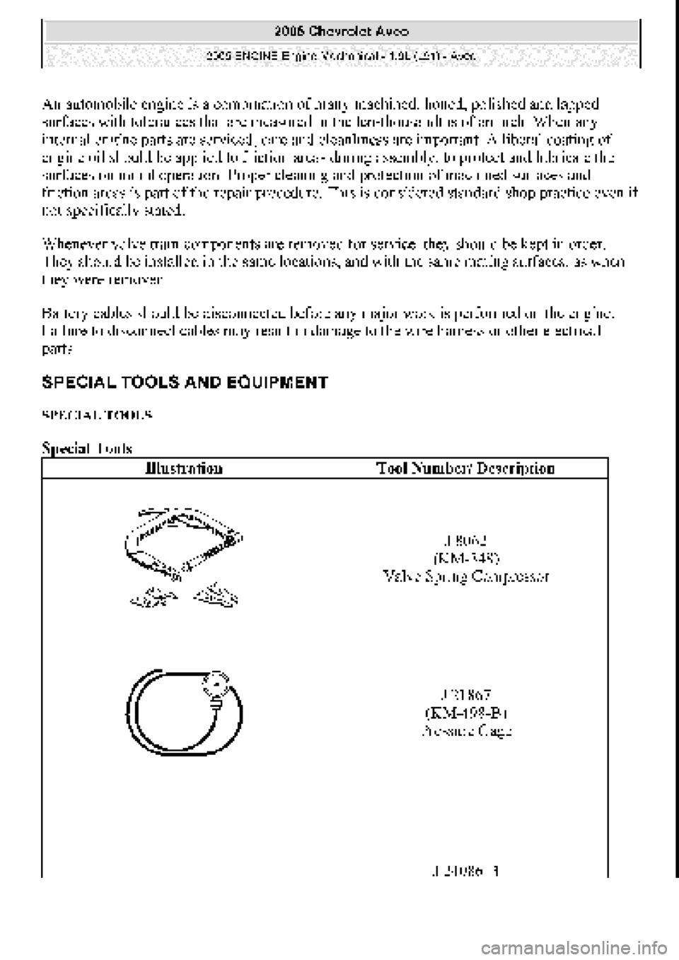 CHEVROLET AVEO 2002  Service Repair Manual 