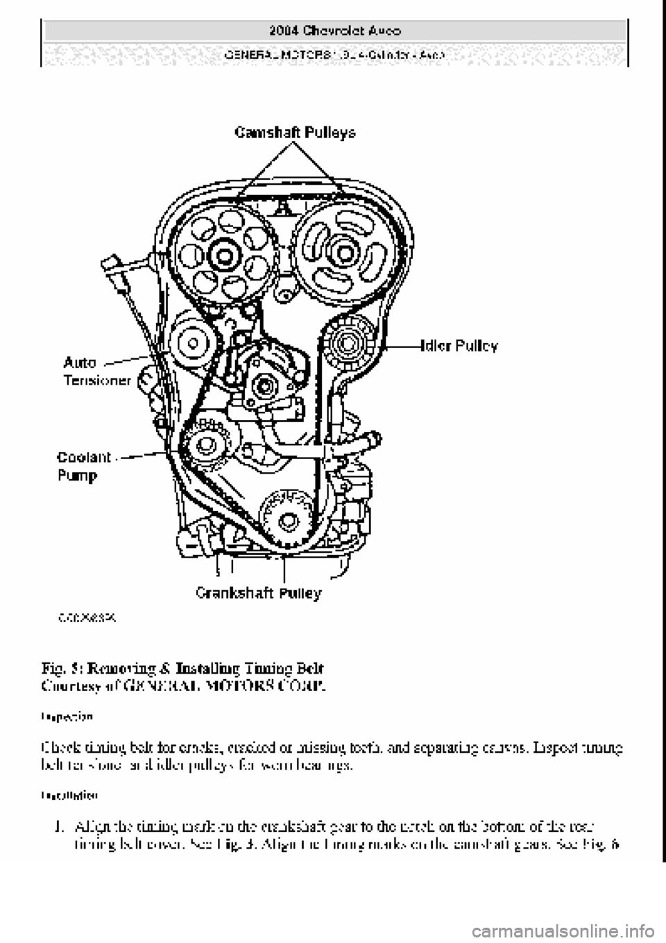 CHEVROLET AVEO 2002  Service Repair Manual 