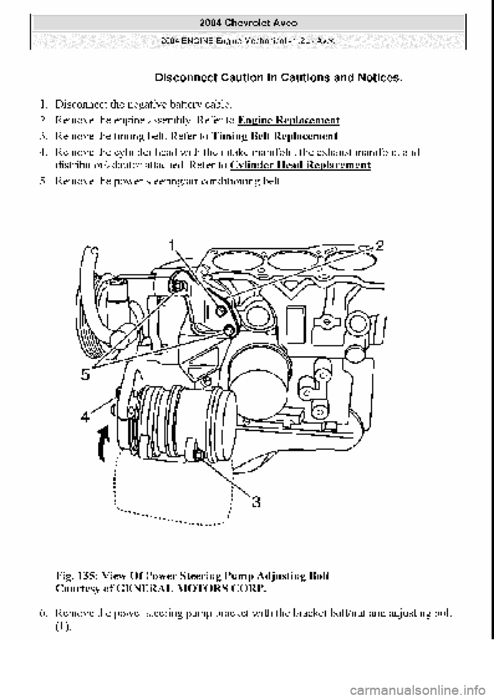CHEVROLET AVEO 2002  Service Repair Manual 