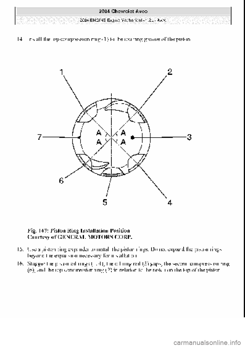 CHEVROLET AVEO 2002  Service Repair Manual 