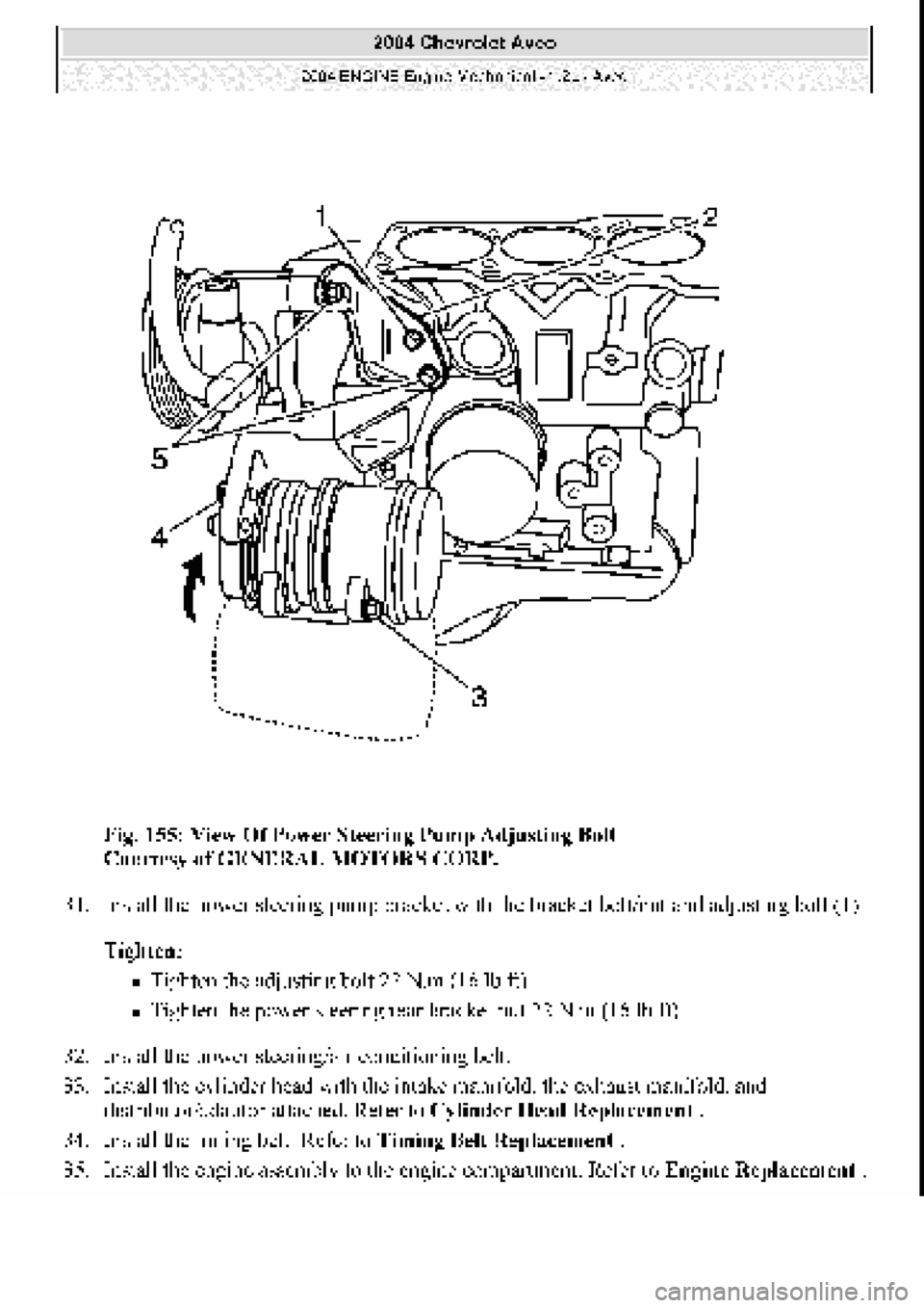 CHEVROLET AVEO 2002  Service Repair Manual 