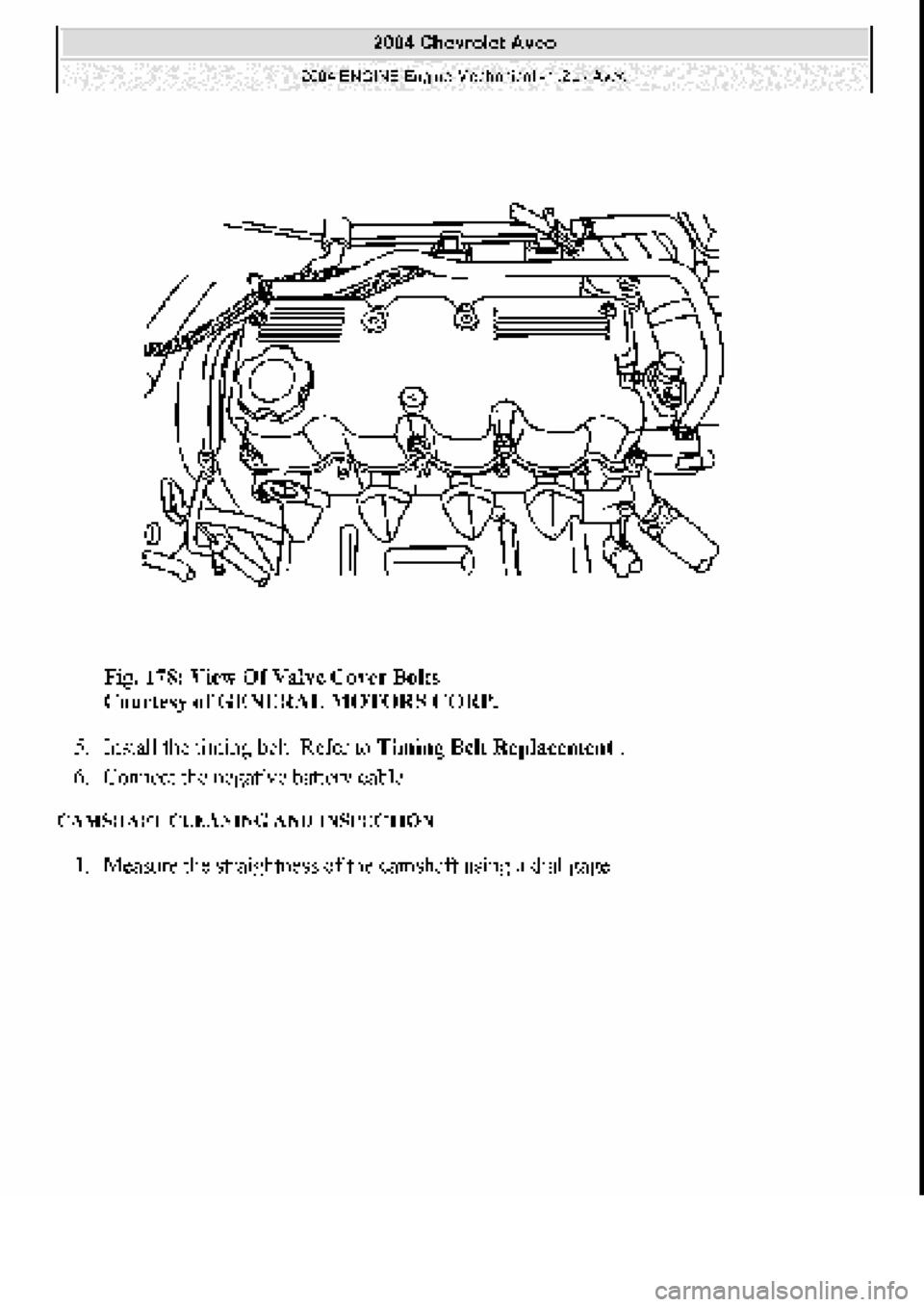 CHEVROLET AVEO 2002  Service Repair Manual 