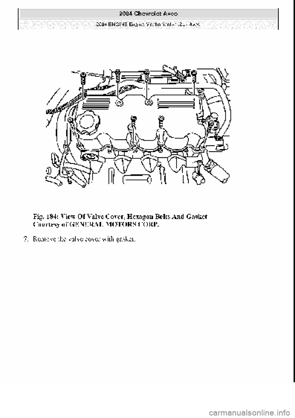 CHEVROLET AVEO 2002  Service Repair Manual 