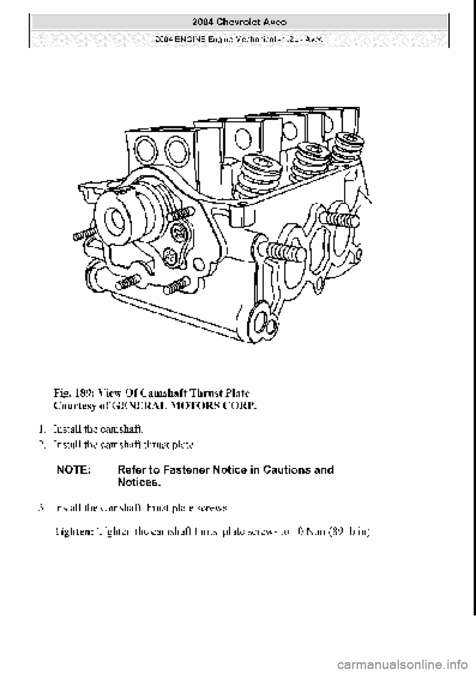 CHEVROLET AVEO 2002  Service Repair Manual 