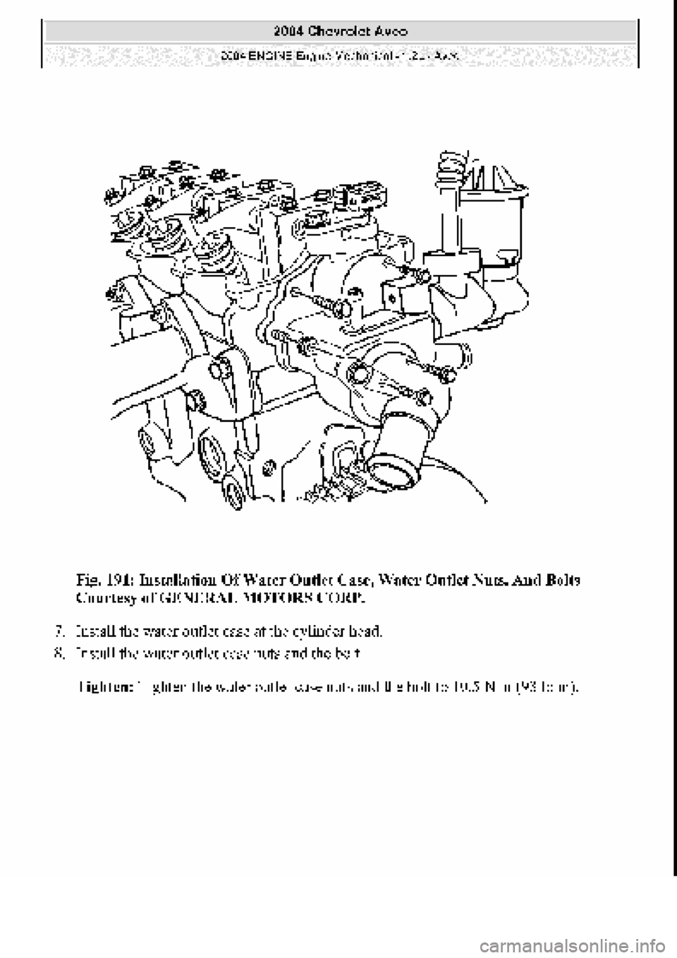 CHEVROLET AVEO 2002  Service Repair Manual 