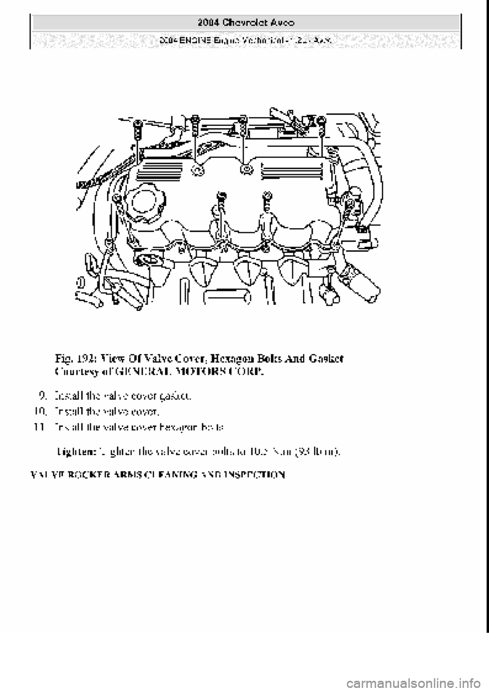 CHEVROLET AVEO 2002  Service Repair Manual 