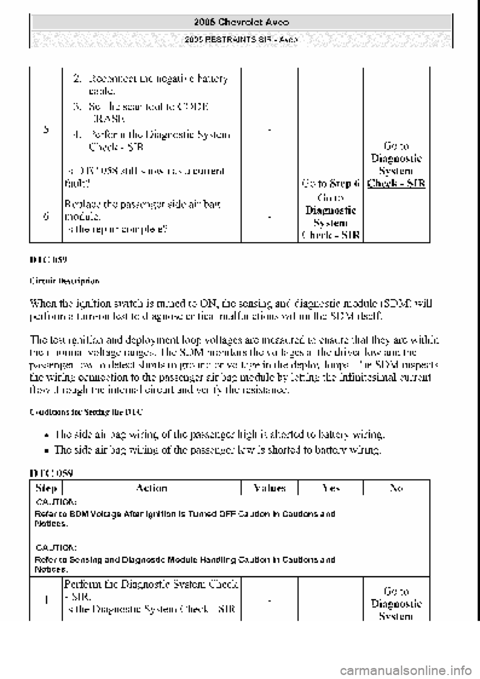 CHEVROLET AVEO 2002  Service Repair Manual 