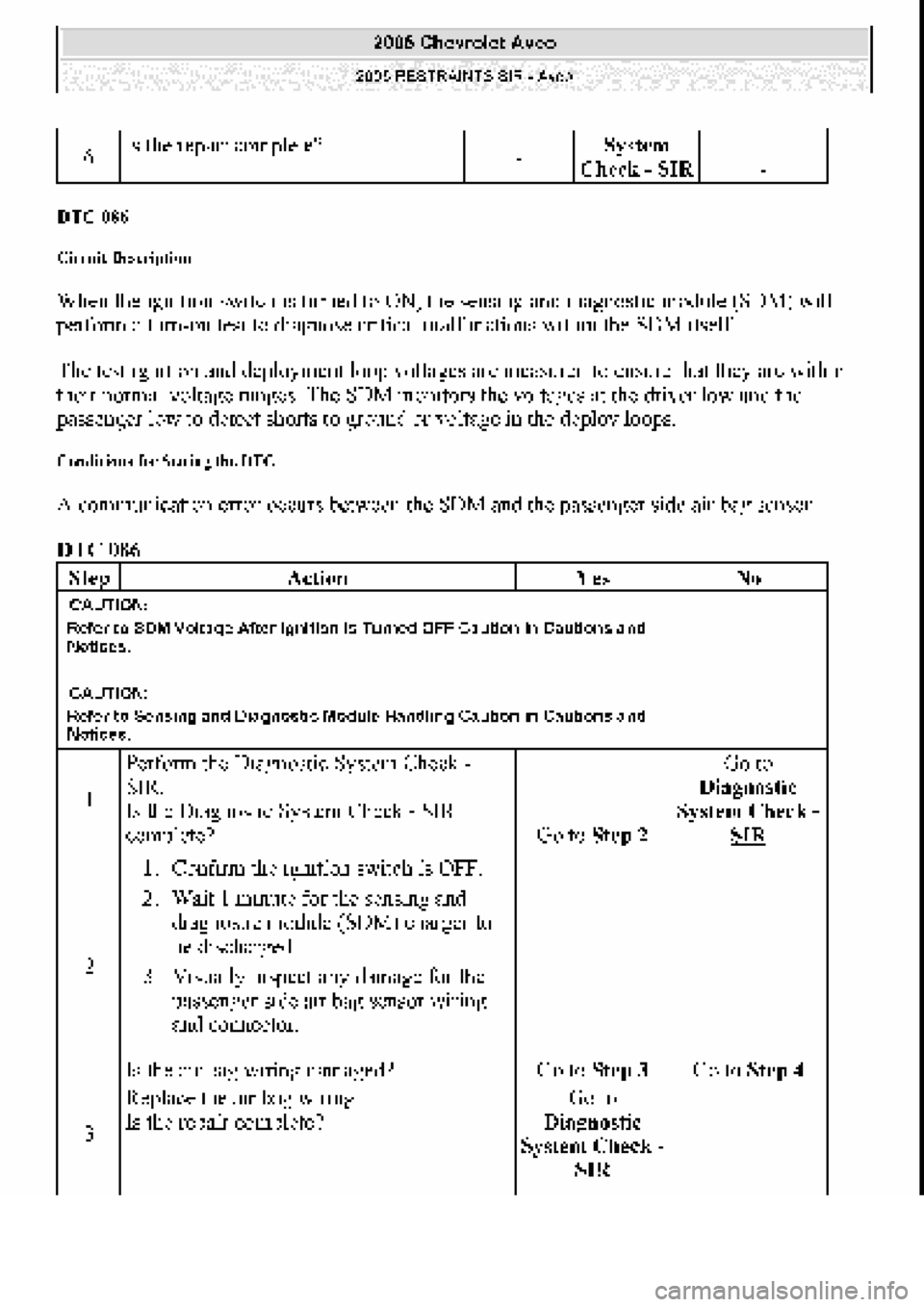 CHEVROLET AVEO 2002  Service Repair Manual 