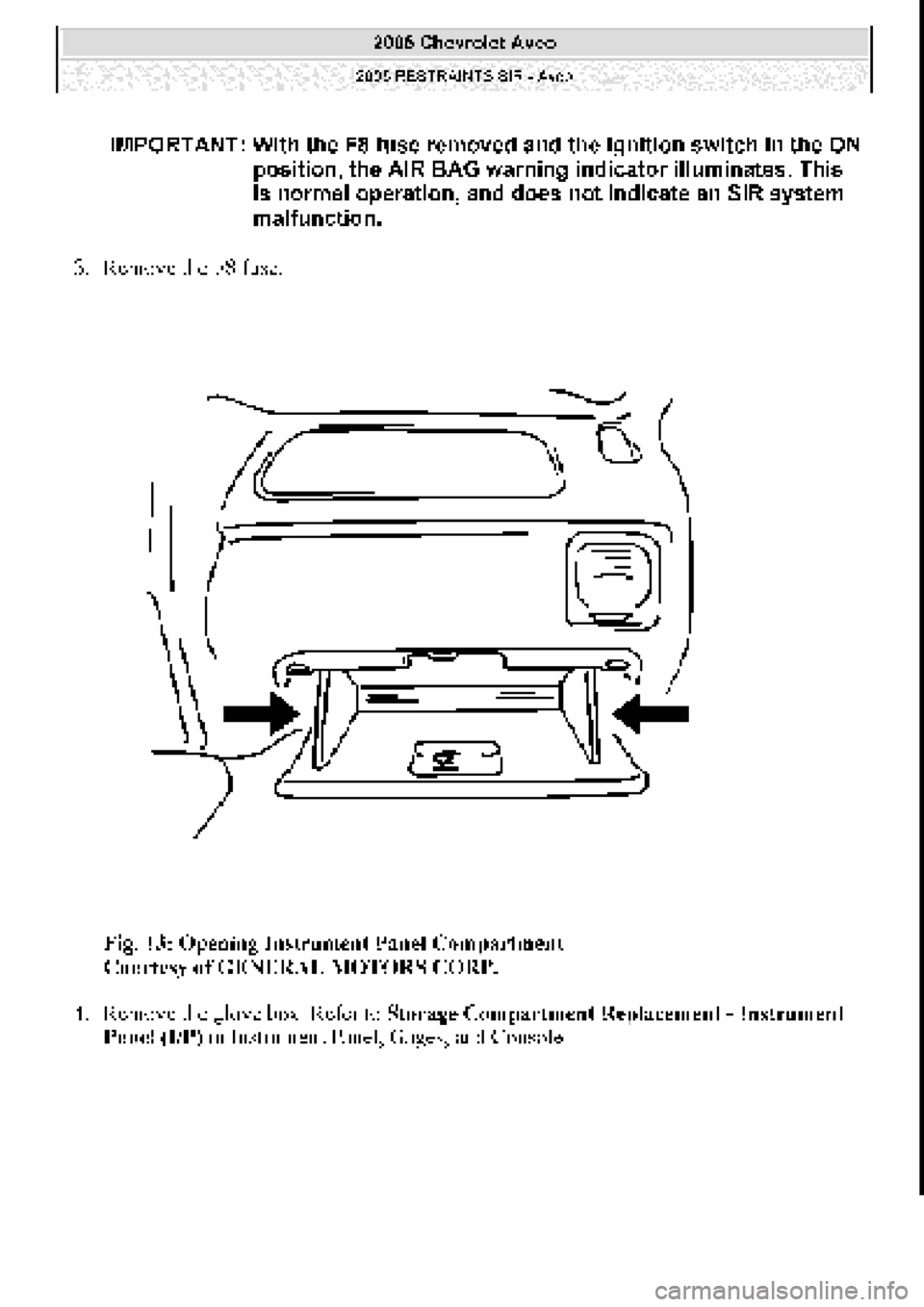CHEVROLET AVEO 2002  Service Repair Manual 