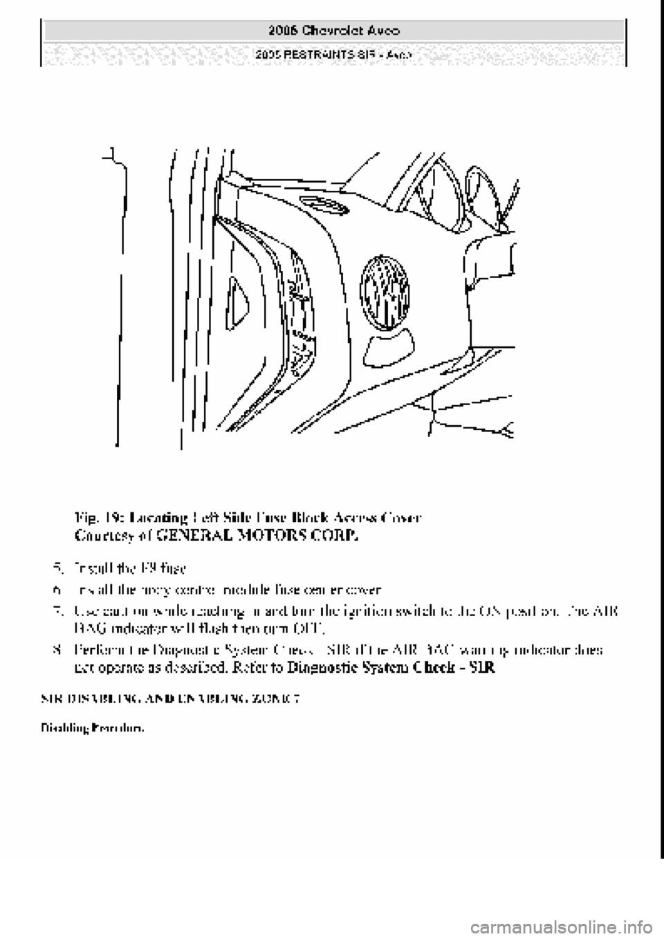 CHEVROLET AVEO 2002  Service Repair Manual 