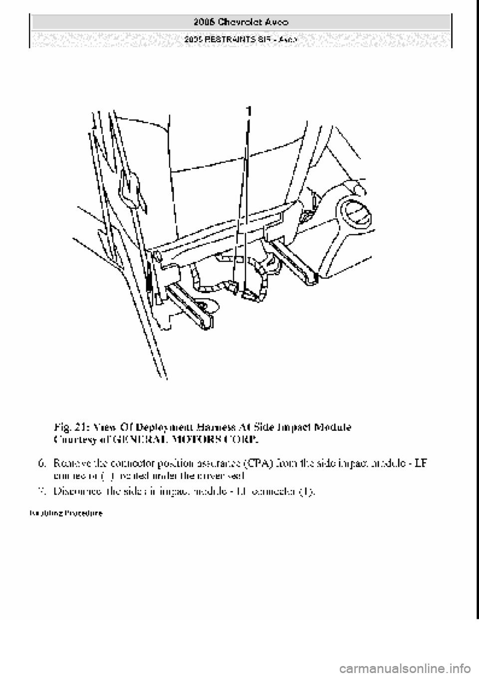 CHEVROLET AVEO 2002  Service Repair Manual 