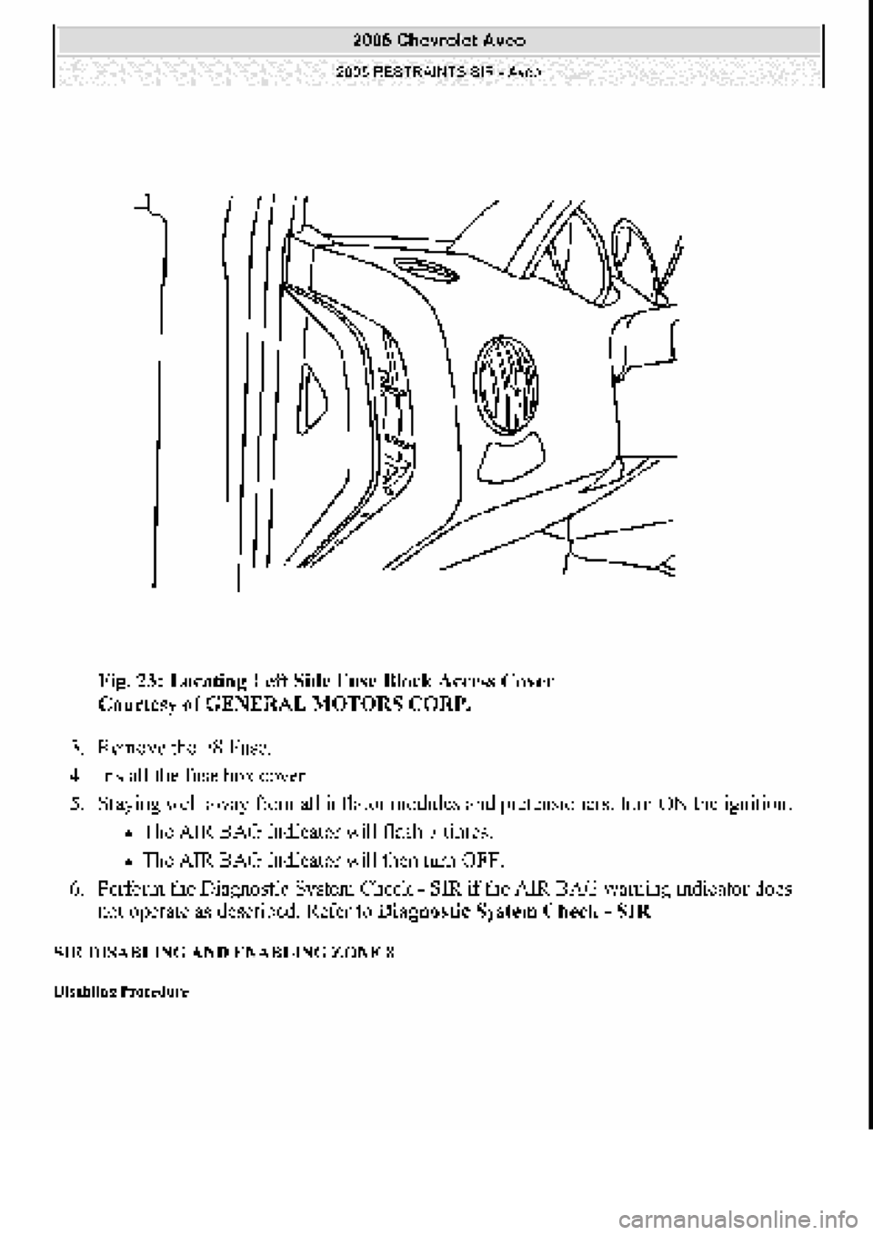 CHEVROLET AVEO 2002  Service Repair Manual 