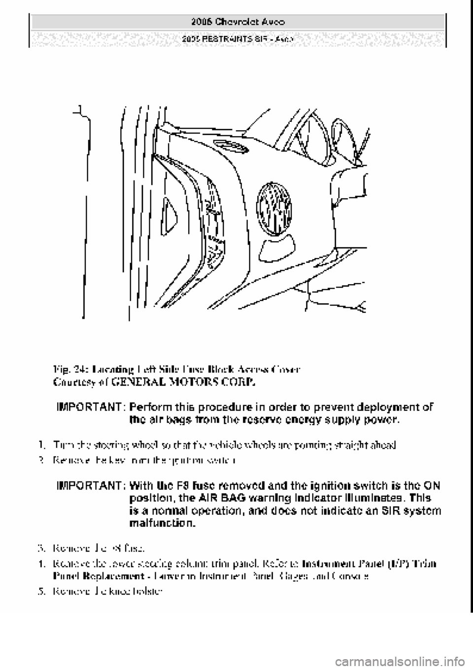 CHEVROLET AVEO 2002  Service Repair Manual 