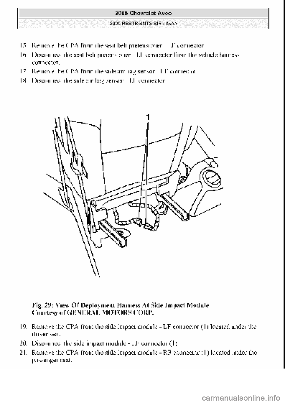 CHEVROLET AVEO 2002  Service Repair Manual 