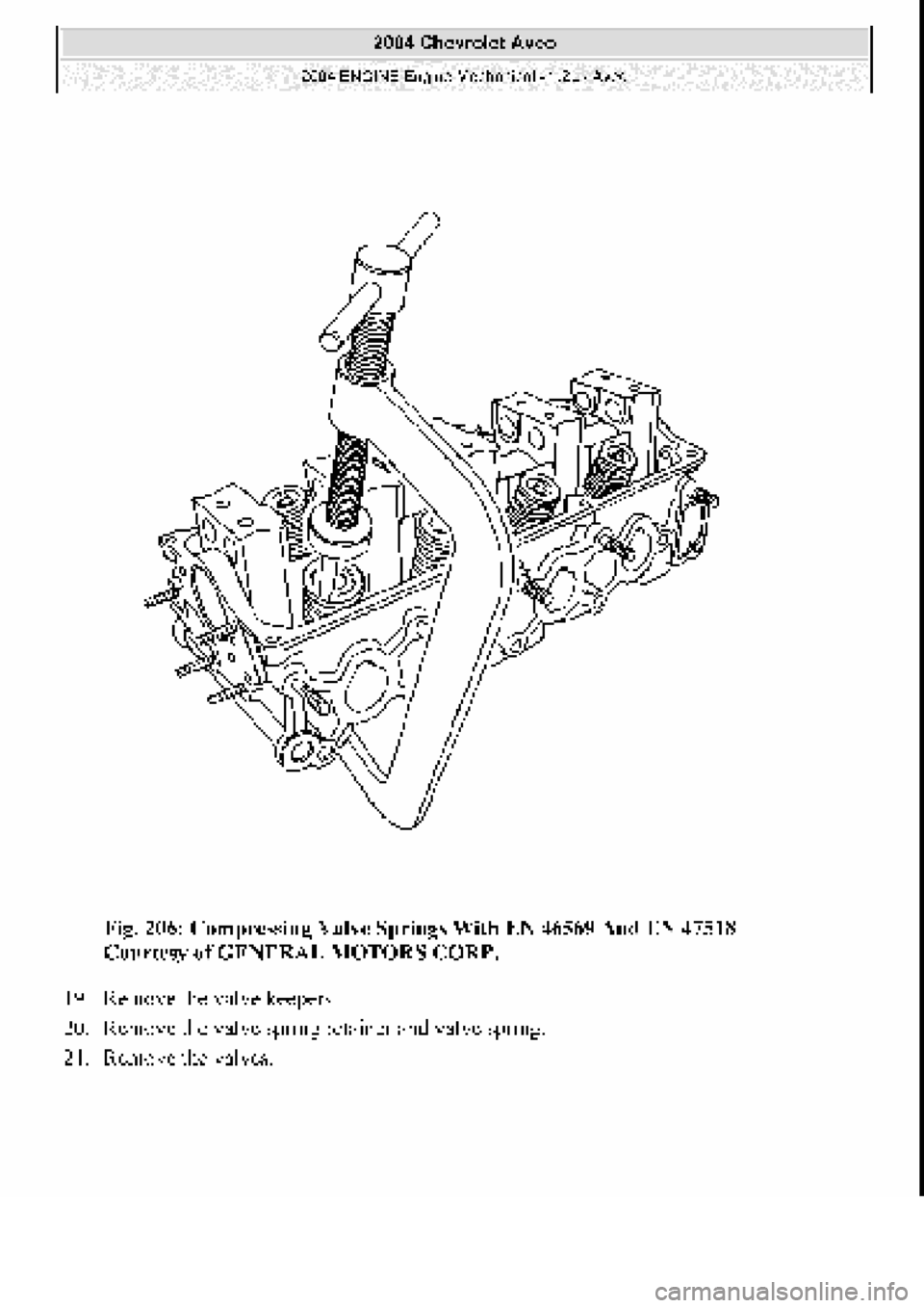 CHEVROLET AVEO 2002  Service Repair Manual 