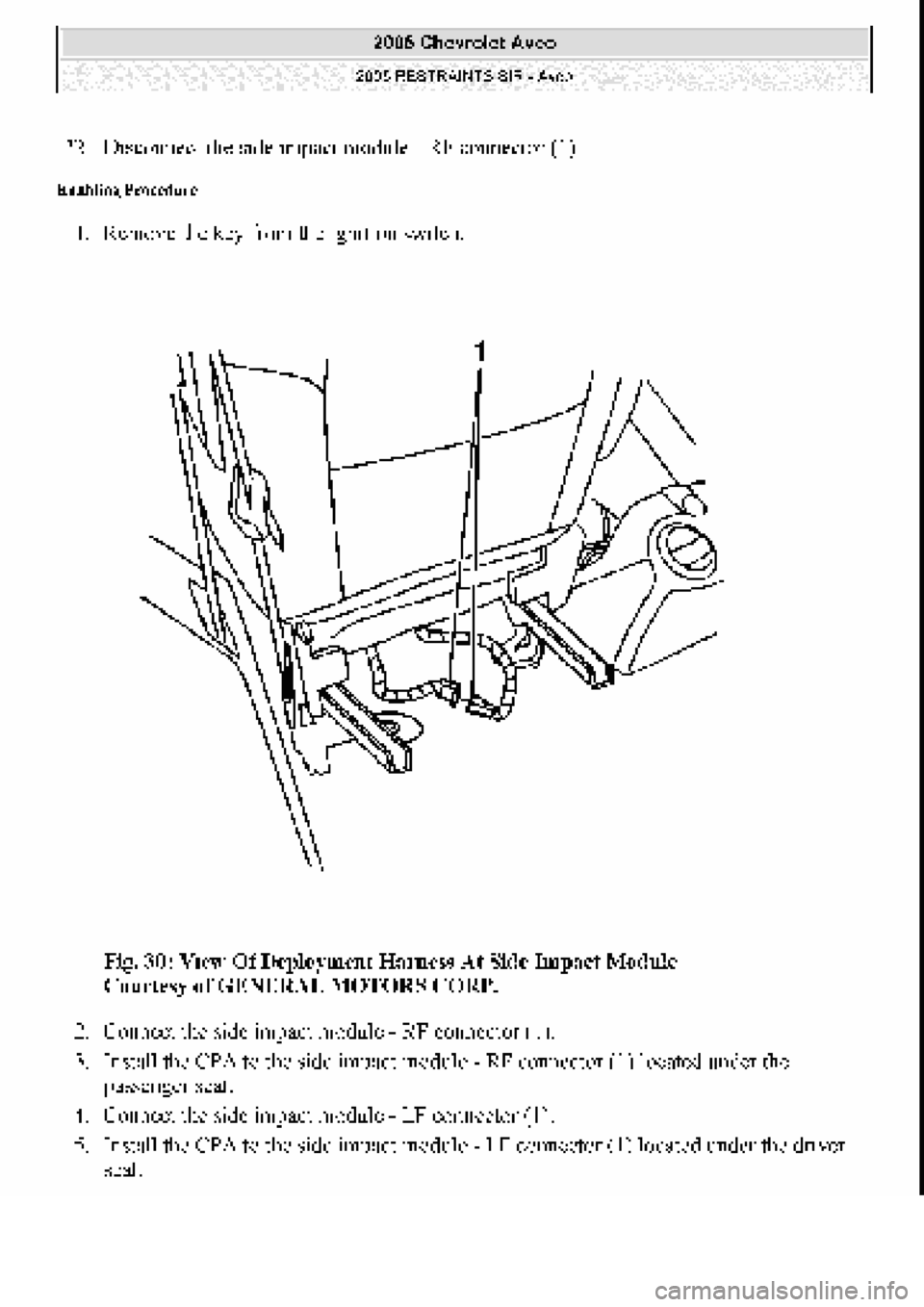CHEVROLET AVEO 2002  Service Repair Manual 