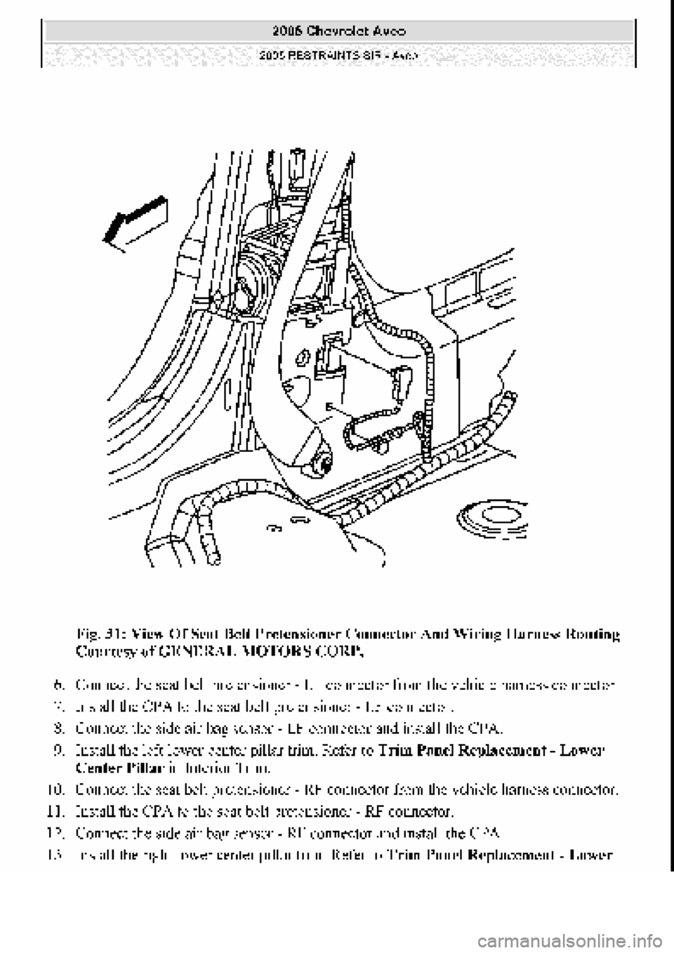 CHEVROLET AVEO 2002  Service Repair Manual 