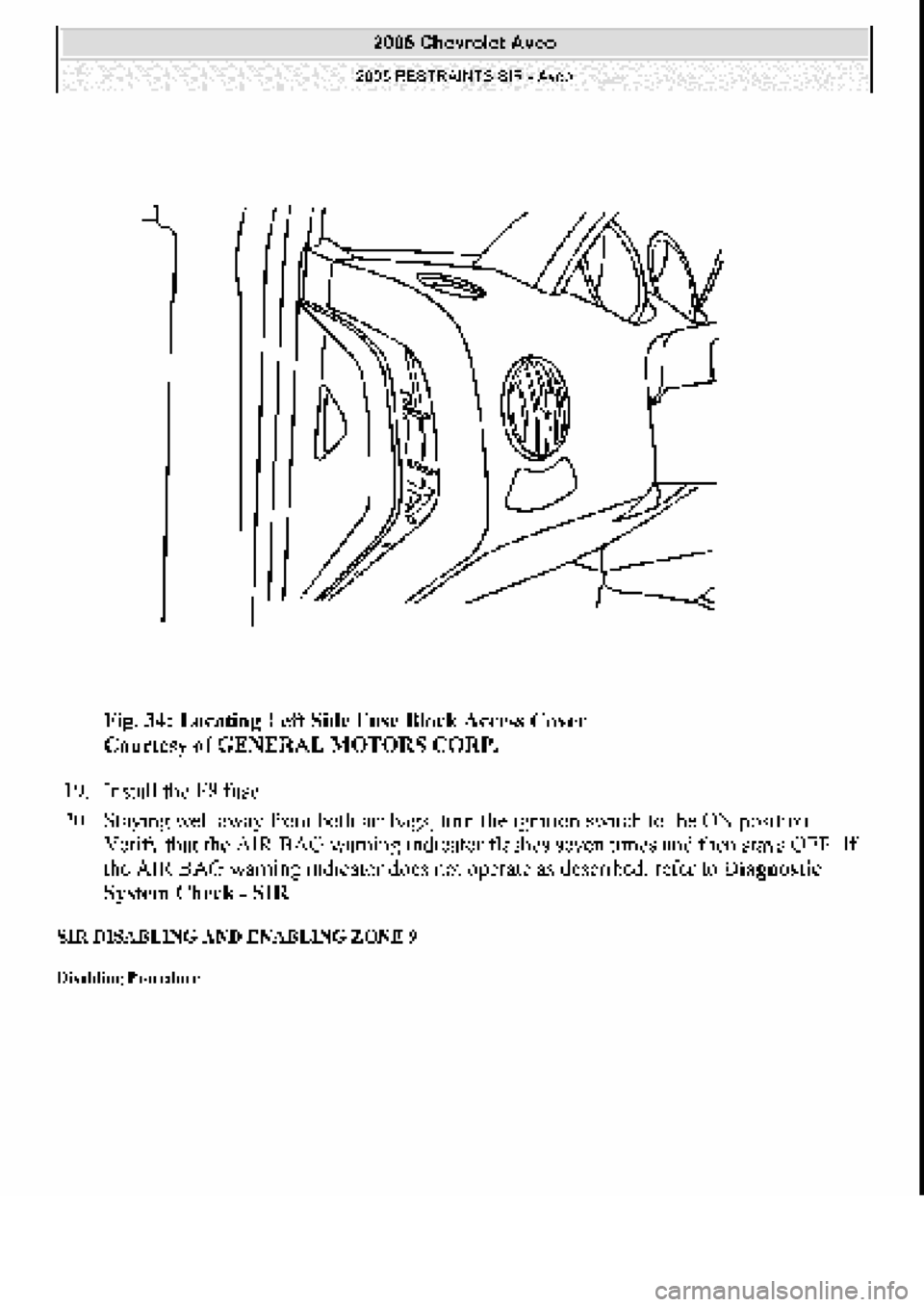 CHEVROLET AVEO 2002  Service Repair Manual 