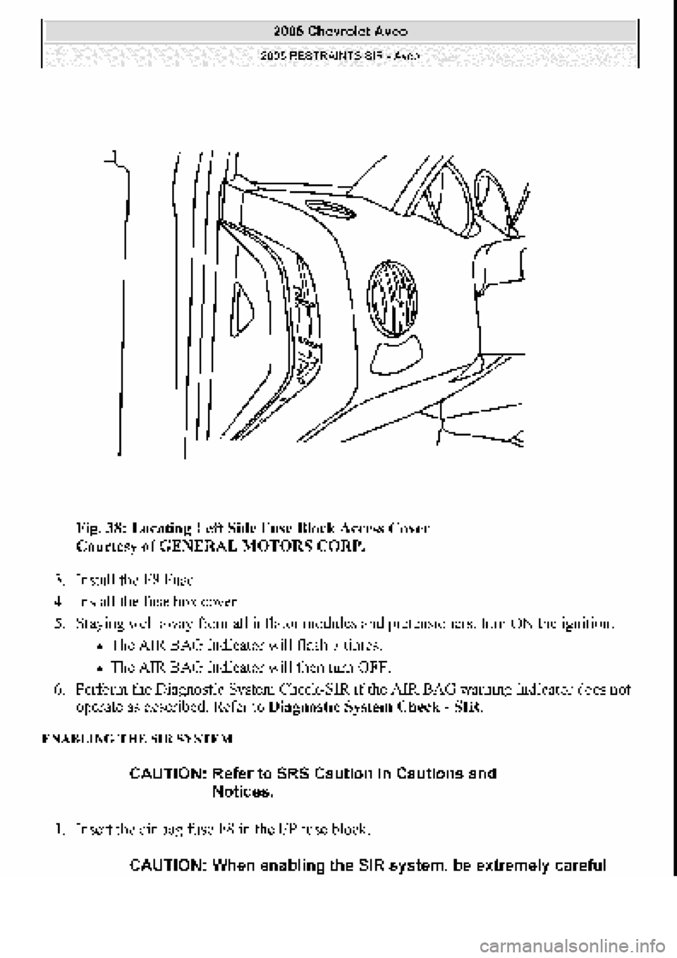CHEVROLET AVEO 2002  Service Repair Manual 