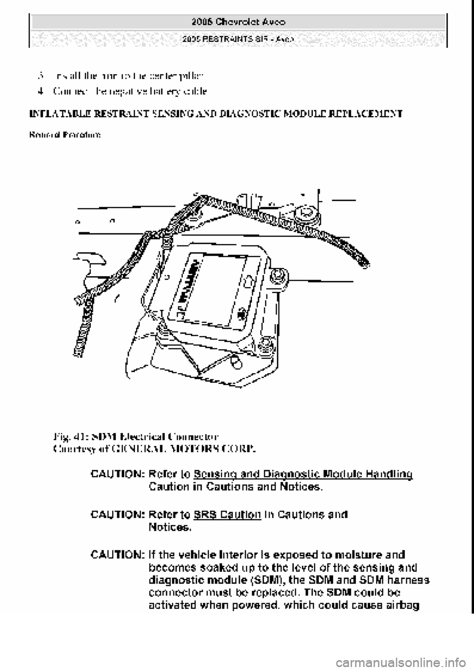 CHEVROLET AVEO 2002  Service Repair Manual 