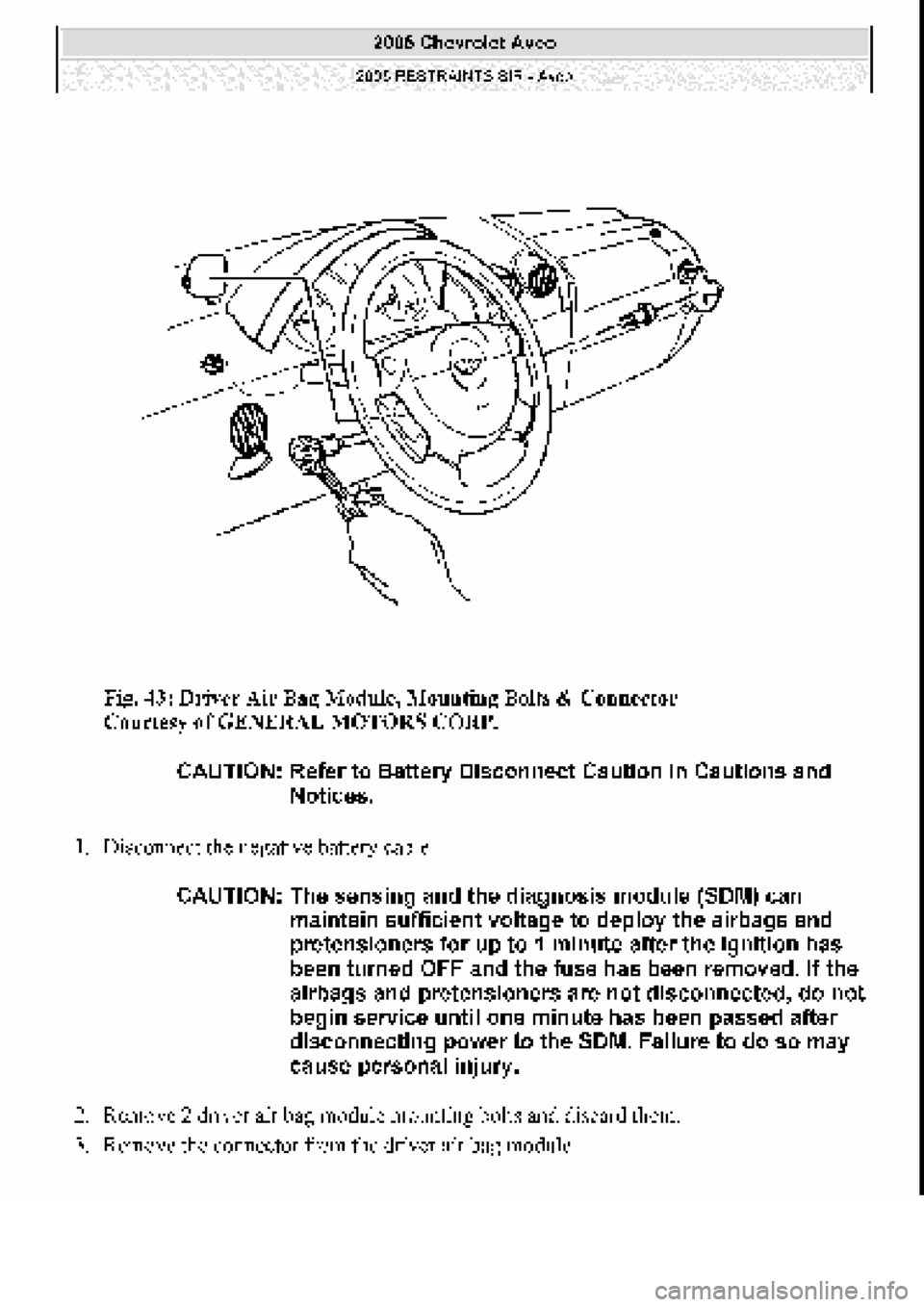 CHEVROLET AVEO 2002  Service Repair Manual 