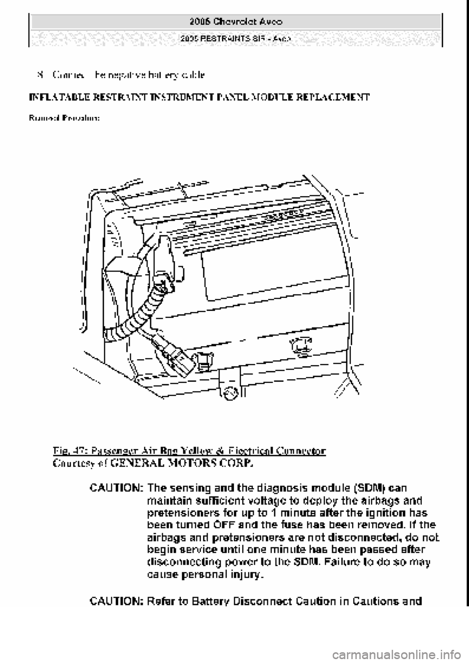 CHEVROLET AVEO 2002  Service Repair Manual 