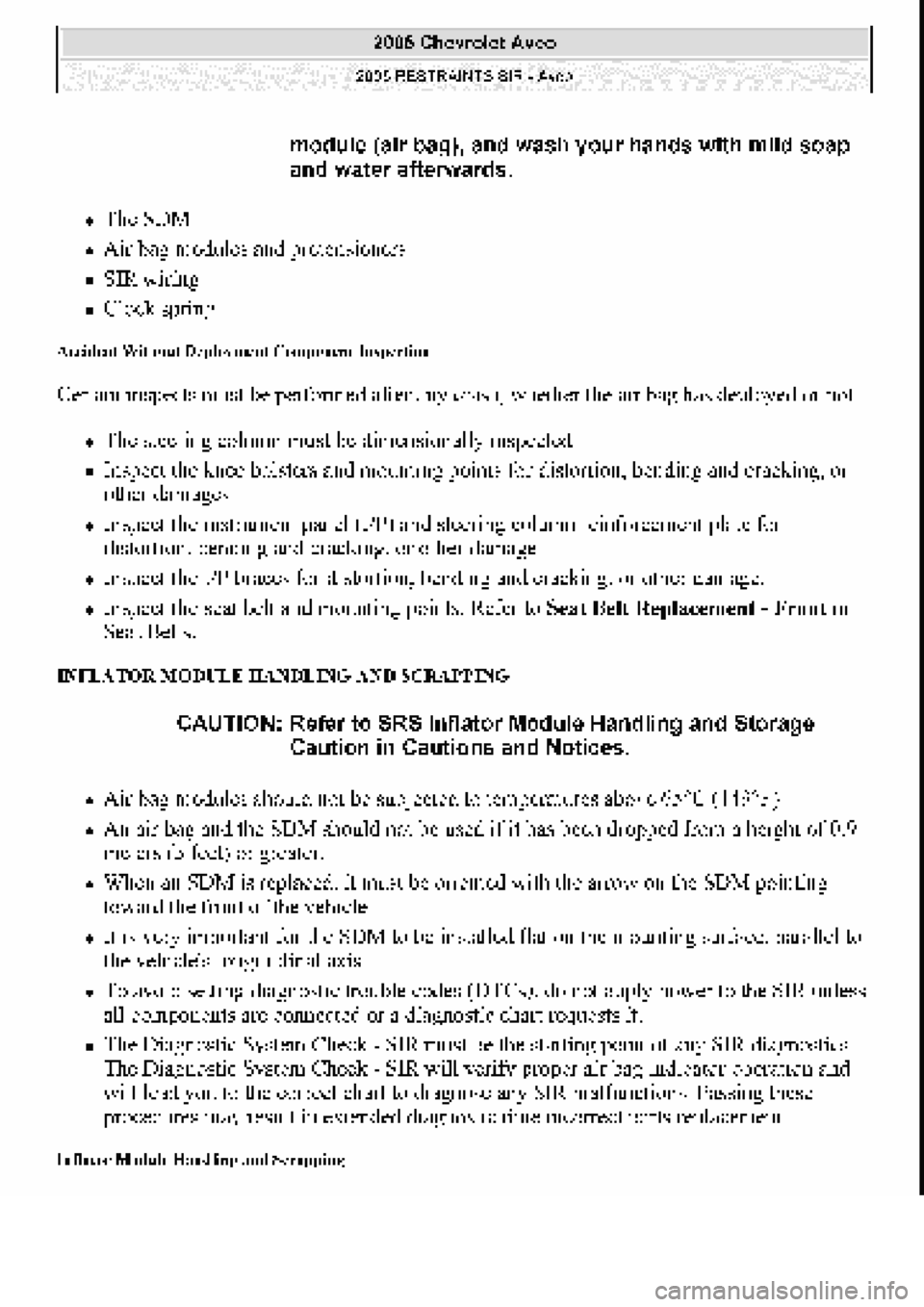 CHEVROLET AVEO 2002  Service Repair Manual 