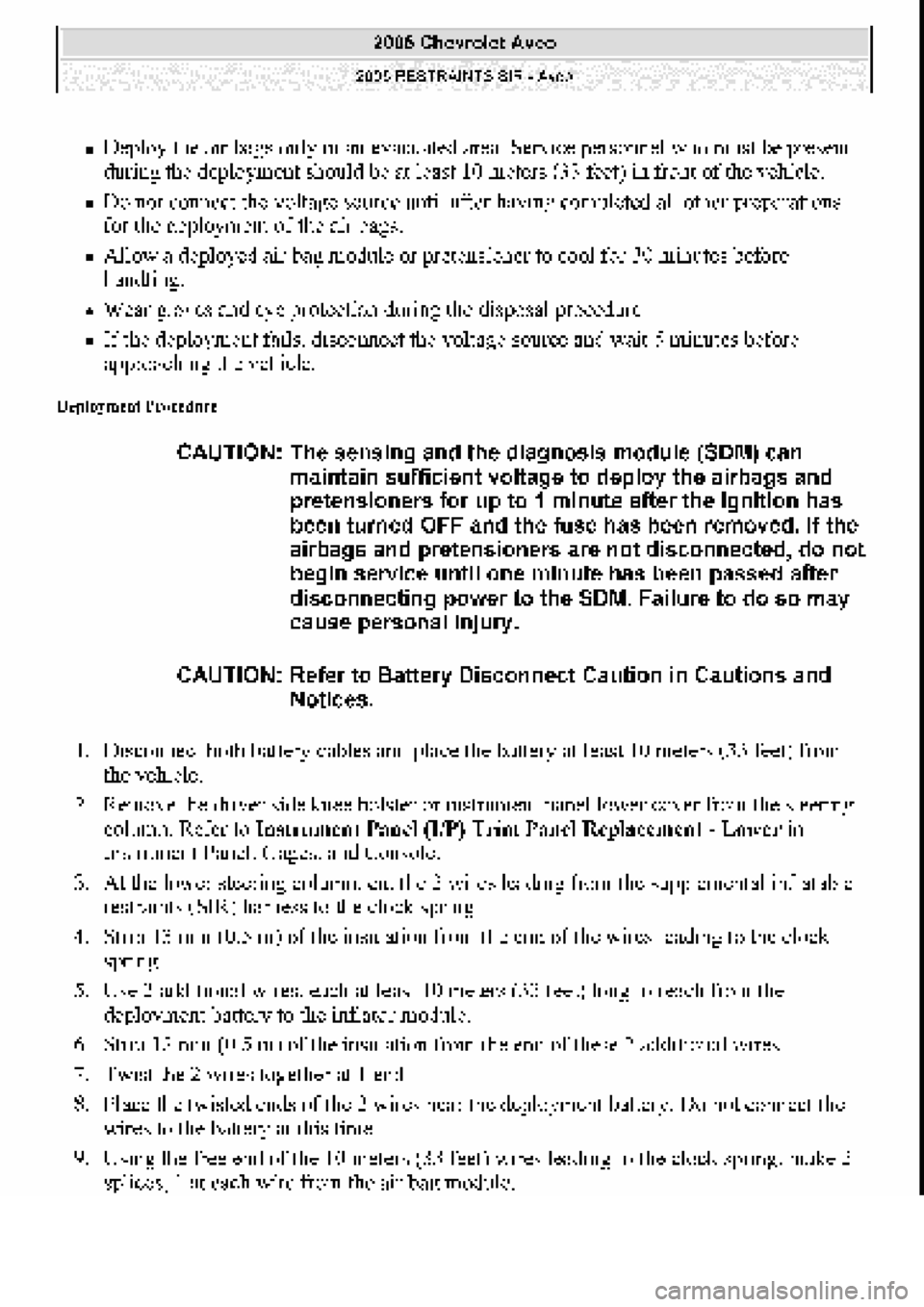 CHEVROLET AVEO 2002  Service Repair Manual 