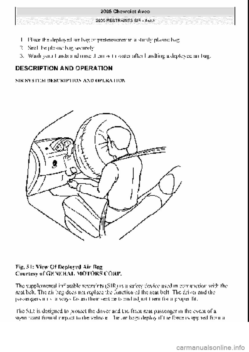 CHEVROLET AVEO 2002  Service Repair Manual 
