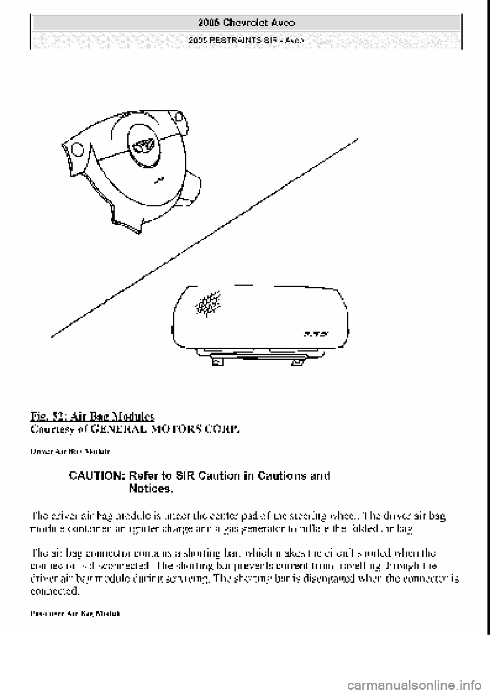 CHEVROLET AVEO 2002  Service Repair Manual 