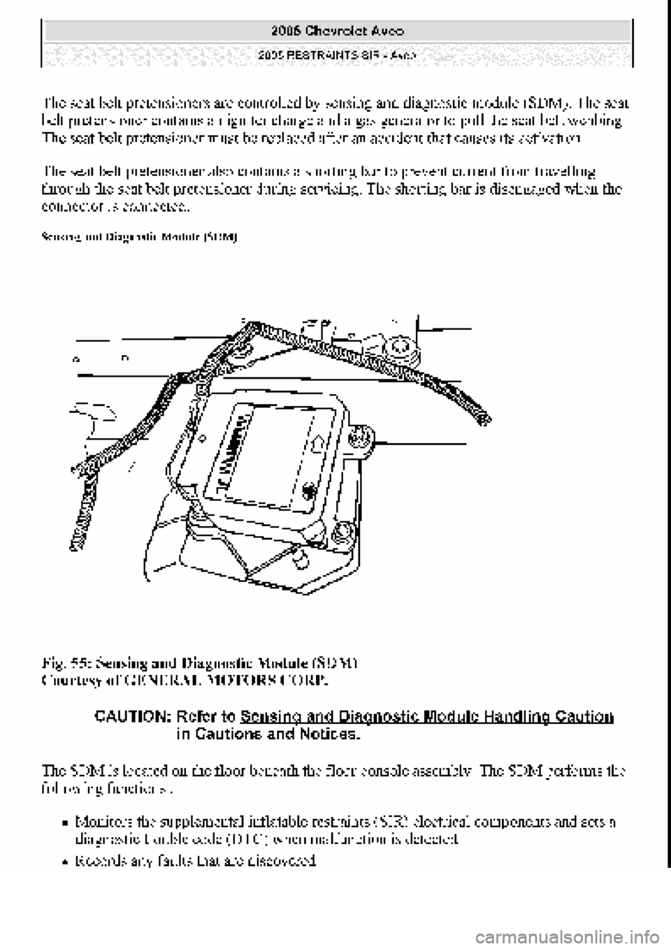 CHEVROLET AVEO 2002  Service Repair Manual 