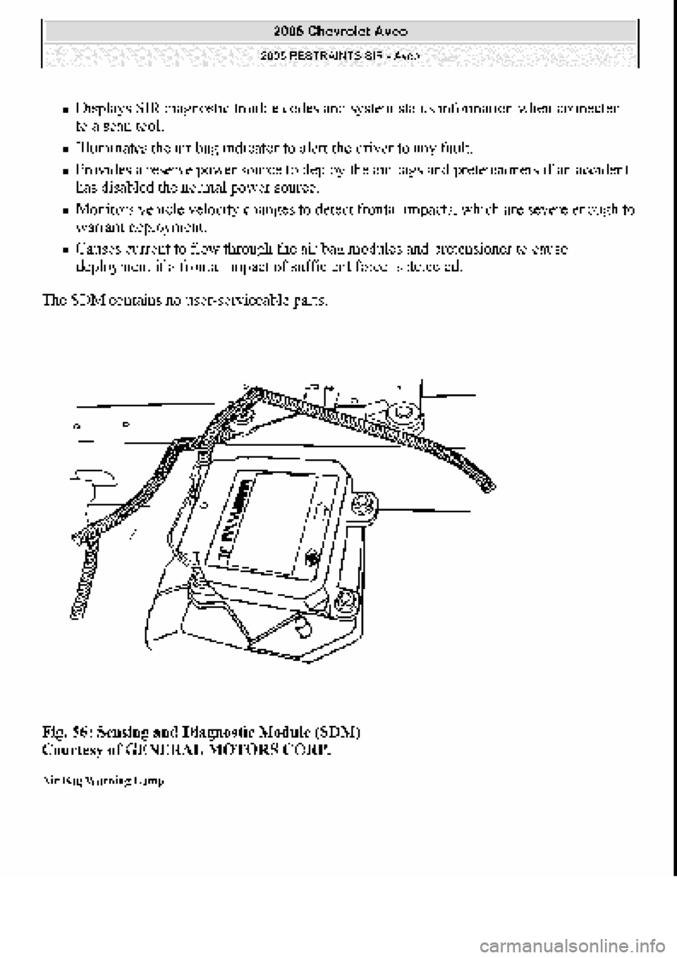 CHEVROLET AVEO 2002  Service Repair Manual 