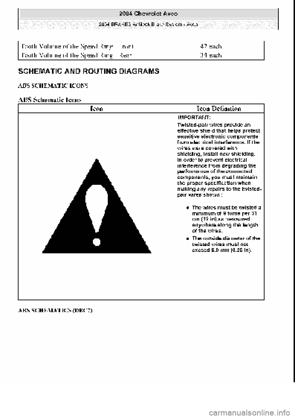 CHEVROLET AVEO 2002  Service Repair Manual 